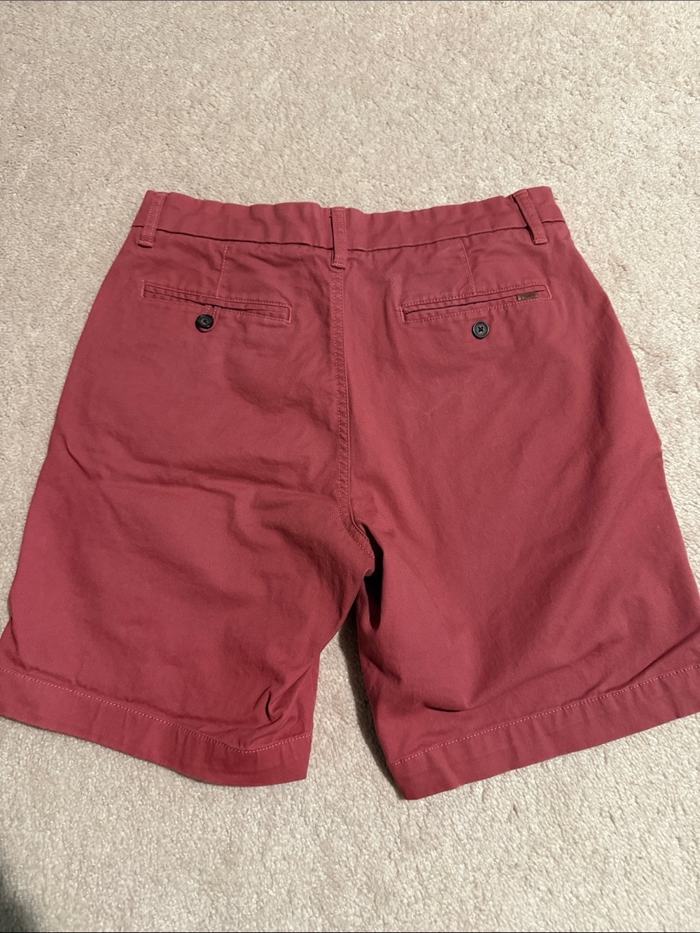 Chaps Men's Short - Deep Brick Red Flat Front - Picture 3 of 8